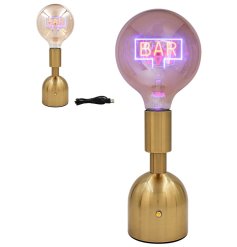 A LED text lamp that is perfect for adding a touch of retro neon style to any room.