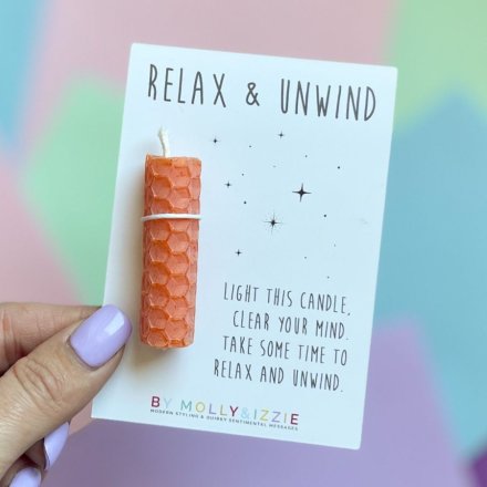 Relax & Unwind Candle Orange, 17.5cm