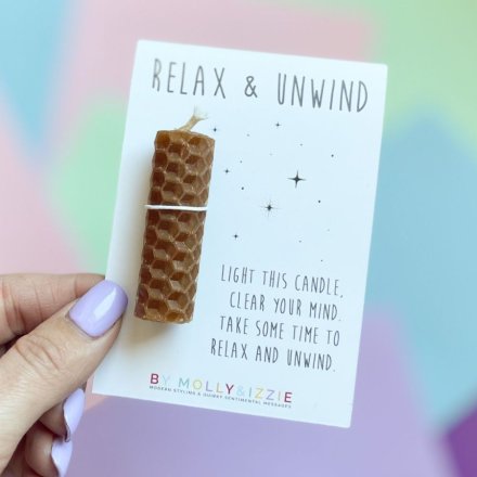 Honeycomb Mini Candle Relax & Unwind, 17.5cm