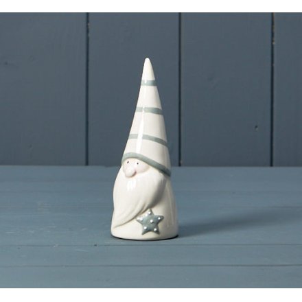 Ceramic Santa W/Star, 14cm