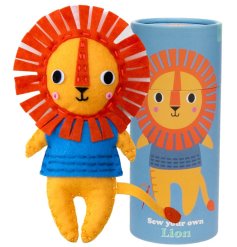 A sew your own Lion kit, perfect for encouraging a child's fine motor skills. 