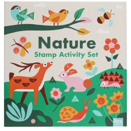A colourful stamp activity set in a nature design. Enjoy watching little ones make creative pieces of art with their sta