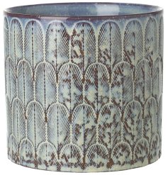 This beautiful blue & white patterned ceramic pot is the perfect addition to any home.