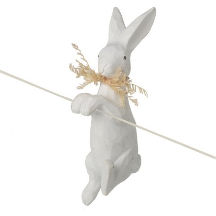  Resin Rabbit Pot Hanger, 12cm
