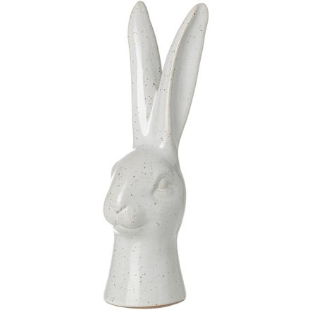 Small Porcelain Rabbit Head Decoration, 16cm