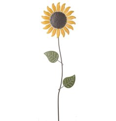 Brighten up your borders with this colourful sunflower garden stake. Beautifully textured with colourful petals. 