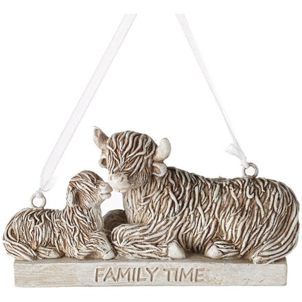 Family Time Cow Ornament