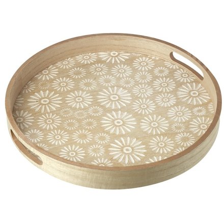 Etched Flower Tray, 35cm