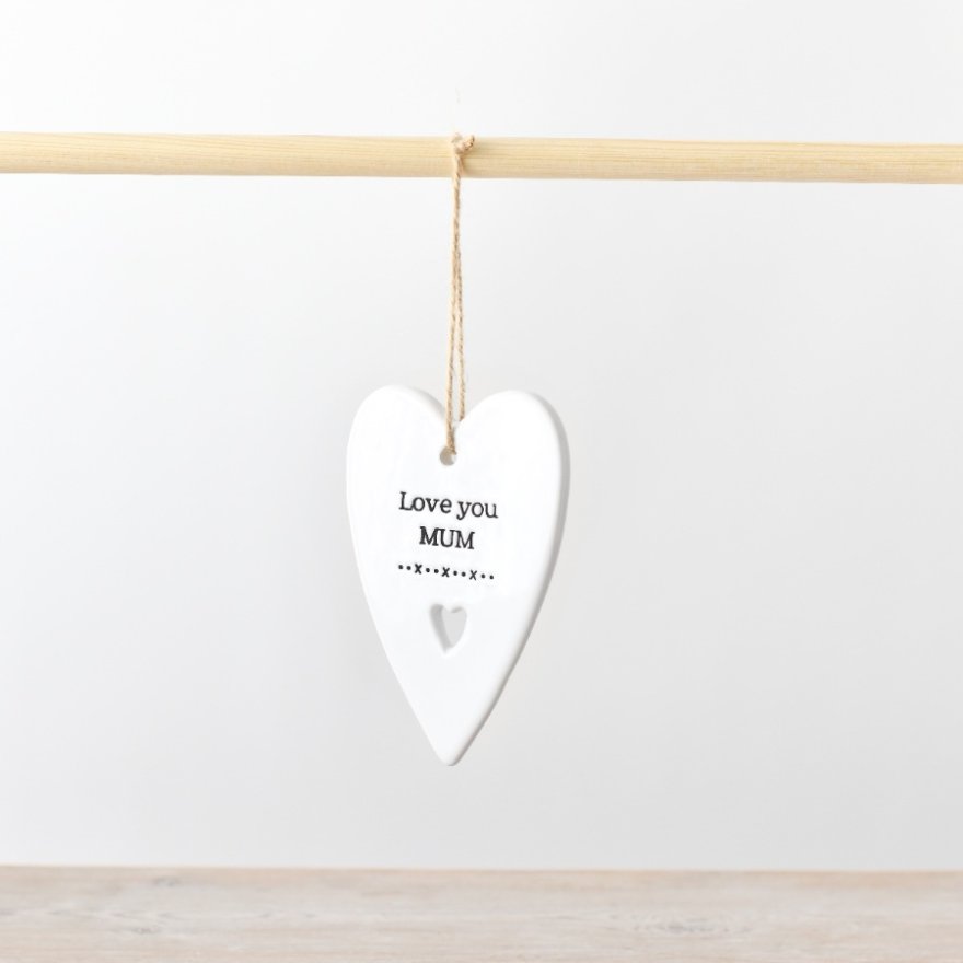 Mum Heart Hanger, 11cm