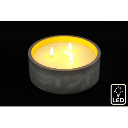 LED Stone Candle Pot, 20cm