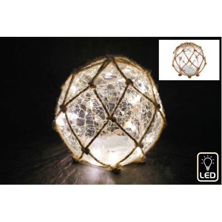 LED Lit Crackle Ball, 17cm