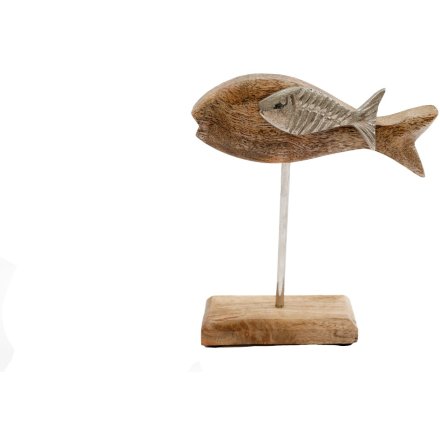 18cm Wooden Fish Ornament