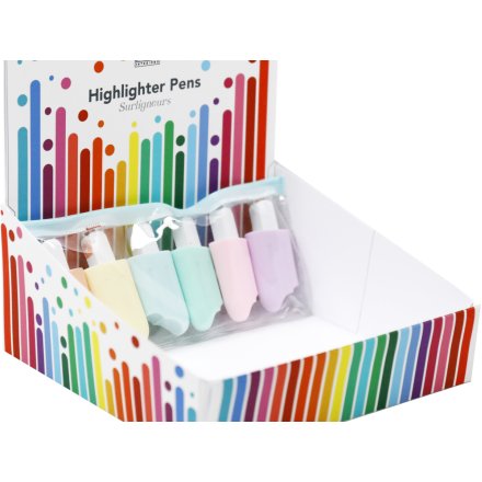 Pastel Lolly Highlighter Set,  6.3cm
