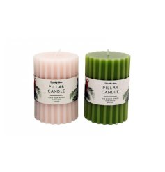 This beautiful assortment of 10cm Ribbed Pillar Candles is the perfect addition to any home.