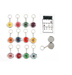 A handy keyring in a zodiac design. This keyring had a compact mirror inside, attach to a set of keys and never be wi