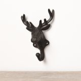 A rustic stag's head wall hook that can be used all year round.