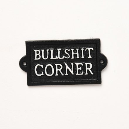 This fun cast iron plaque is a brilliant sign for a home bar or man cave! 