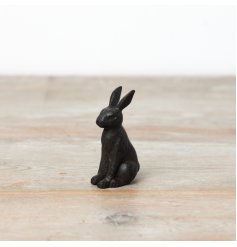 A simplistic rabbit made from cast iron.