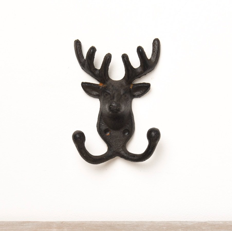 Cast Iron Deer Hook, 13.5cm