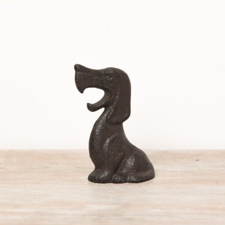 For the dog lovers, a dachshund style bottle opener made from cast iron. 