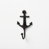 A stylish anchor hook made from cast iron with two pre drilled holes for easy hanging. 