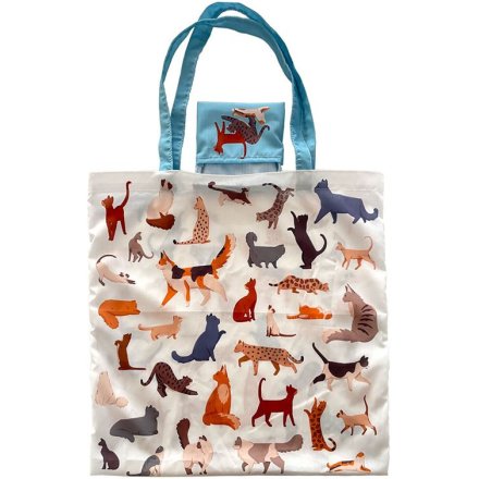 Reusable Shopping Bag, Feline Fine Cats, 37cm
