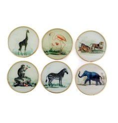 These 10cm traditional safari glass coasters are the perfect way to add a touch of the wild to any home.