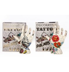 The carnival phrenology hands stand out as a distinctive and visually appealing home décor 
