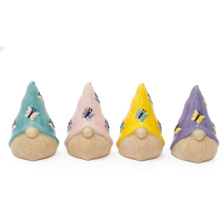 14.5cm Gnome With Butterfly Hat