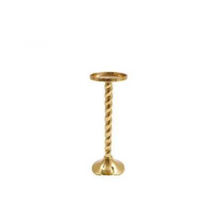 Twirl Gold Candleholder, 25cm 