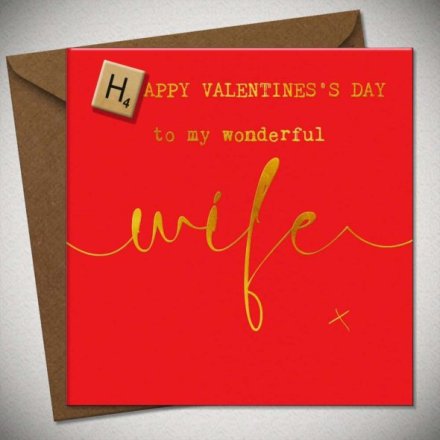 Wonderful Wife Greetings Card, 15cm