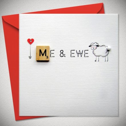 Me & Ewe Greetings Card, 15cm