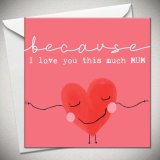 This heart with open arms greetings card is perfect for showing mums how much they are loved.