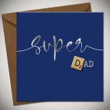 A deep blue greetings card for a dad on their birthday or fathers day. 