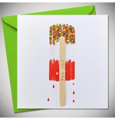 This cheerful greeting card is the perfect way to show a dad how FAB they are!
