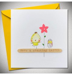 This delightful "Have A Cracking Easter" Easter card is sure to bring a smile to anyone's face.