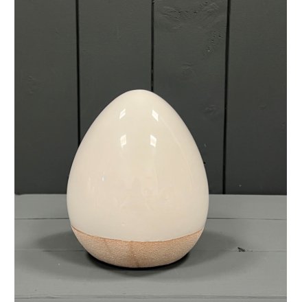 Natural Ceramic White Egg 13.5cm