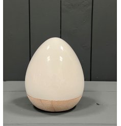 13.5cm Ceramic White Egg 