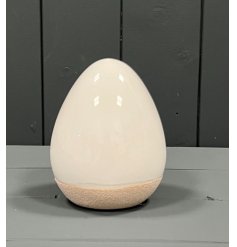 11.3cm Natural Ceramic White Egg