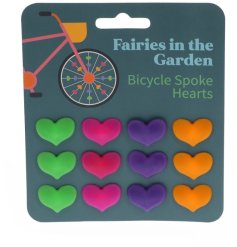 A lovely set of 12 heart shaped decorations that can be added to a childs ( or grown ups) bicycle to add a touch of colo