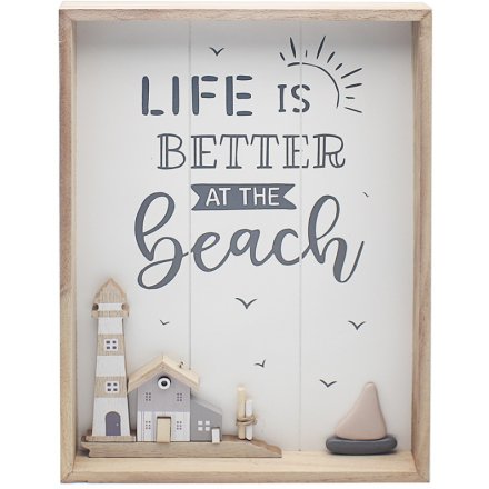 Better at The Beach Wooden Plaque, 35cm