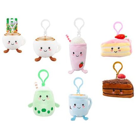 6A Softlings Plush Cafe Foodies Clip, 12cm