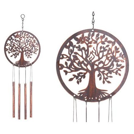 Metal Tree of Life Bronze Effect Wind Chime 