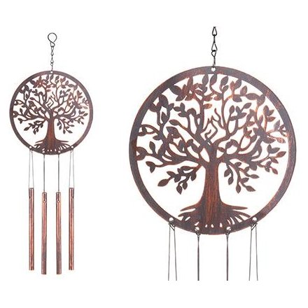 Metal Tree of Life Bronze Effect Windchime 