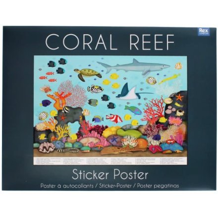 A bright and colourful sticker poster from the Coral reef collection. 
