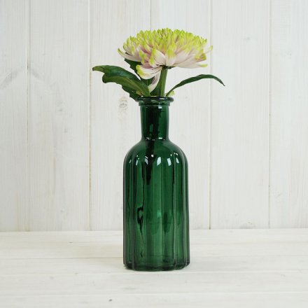 Green Glass Bottle, 19cm
