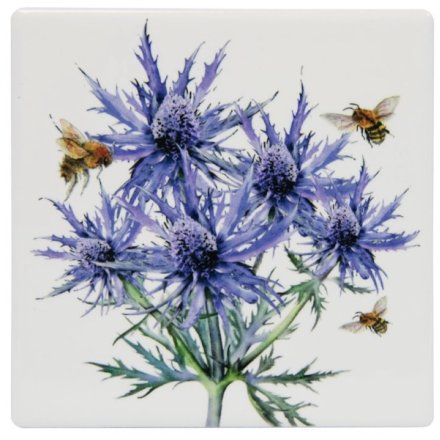 Bee-Tanical Ceramic Coaster Thistle 