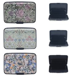 An assortment of 3 credit card protectors in pretty floral patterns. 