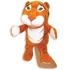 Bring the bedtime story to life with this hand puppet in the Tiger who came for tea design.