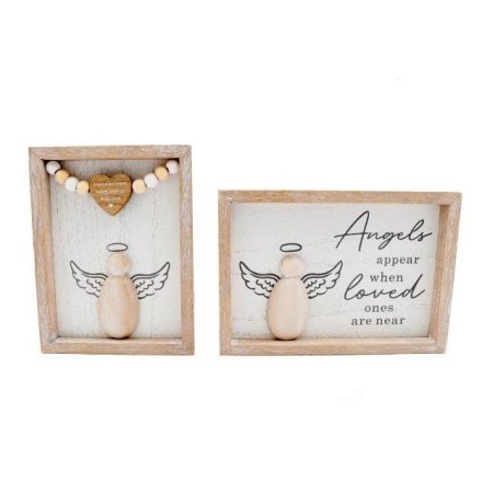 Angel Box Frame Plaque, 15cm